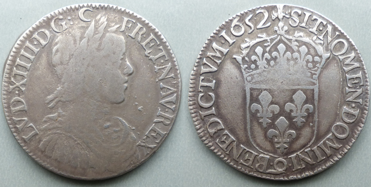 Louis XIV 1652 half ecu